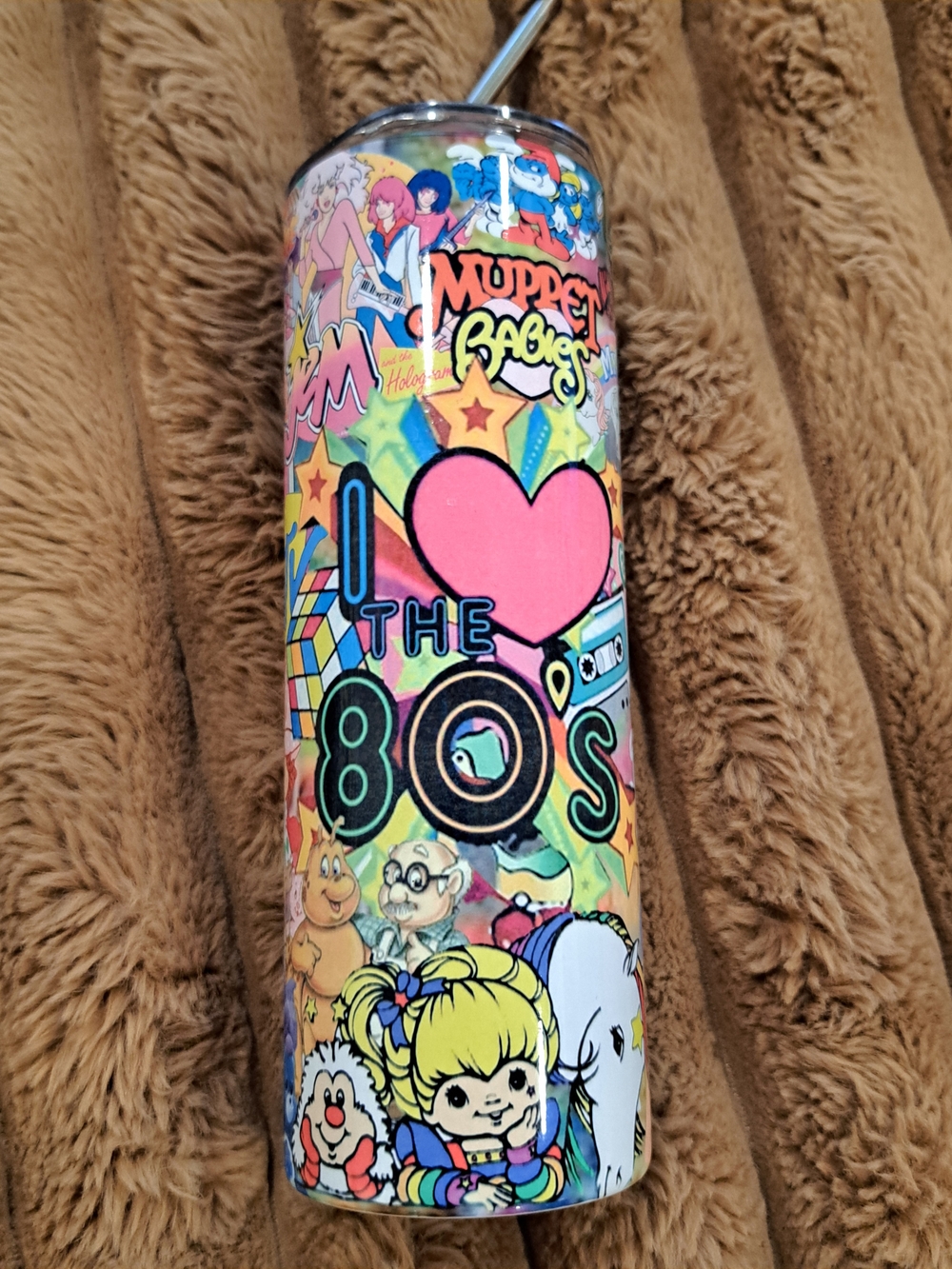 I Love The 80s 20oz Skinny Tumbler Custom Made NWOT